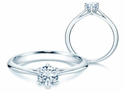 Engagement ring Heaven 6 in 18K white gold with diamond 0.50ct G/SI