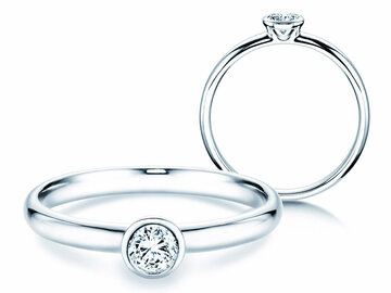 Engagement ring Eternal in 14K white gold with diamond 0.25ct G/SI