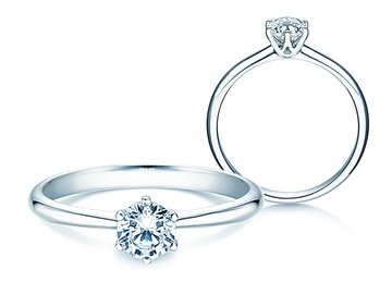 Engagement ring Spirit in platinum 950/- with diamond 0.15ct H/SI