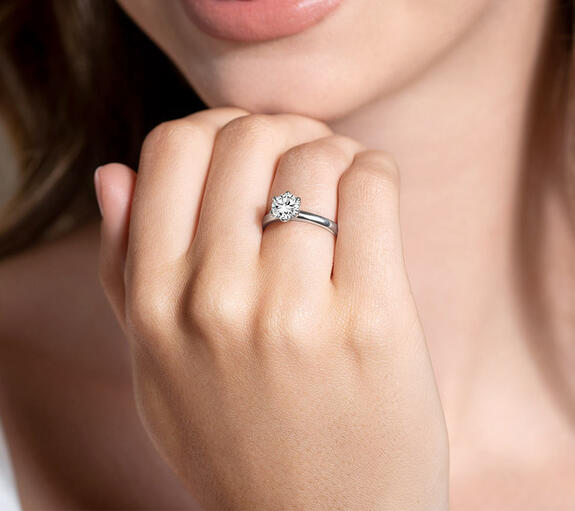 Forever One Moissanite Solitaire Engagement Ring, Wedding Ring 0.83 Carat  Vintage Style 14K Black Gold Handmade