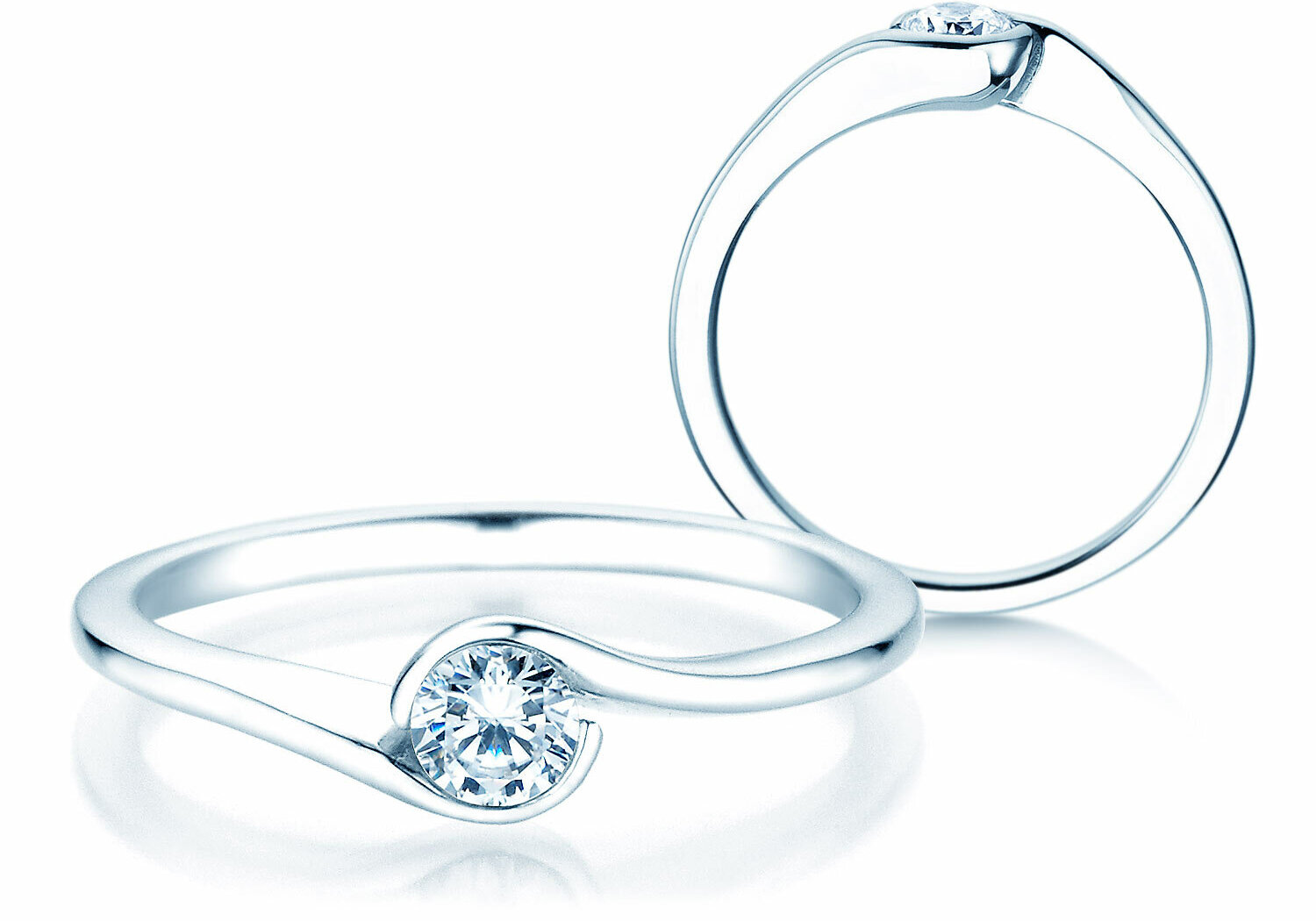 Variant of the tension ring setting using the Touch model as an example Variant of the tension ring setting using the Touch model as an example