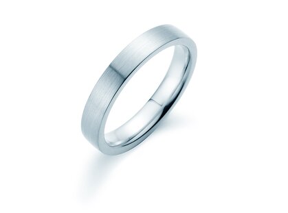 Ring for men Modern 4mm in silver 925/- matt