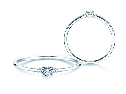 Engagement ring Glory Petite Diamond in platinum 950/- with diamonds 0.10ct G/SI