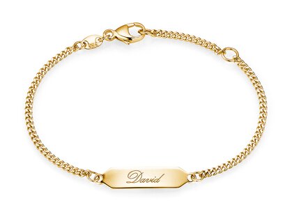 ID Bracelet Classic in 14K yellow gold, 14cm