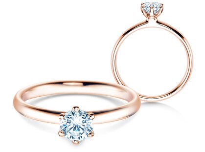 Engagement ring Classic 6 in rose gold