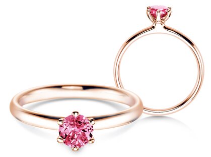  in 18K rosé gold with pink tourmaline 0.50ct