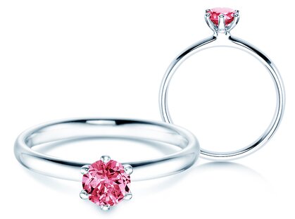  in 18K white gold with pink tourmaline 0.50ct