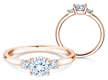 Engagement ring Glory Petite Diamond in rose gold