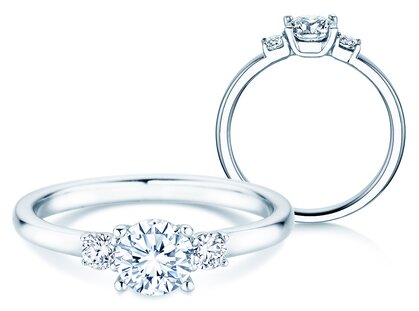 Engagement ring Glory Petite Diamond in platinum