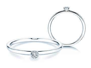 Engagement ring Eternal in silver 925/- with diamond 0.05ct H/SI