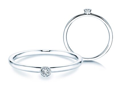 Engagement ring Eternal in silver 925/- with diamond 0.05ct H/SI