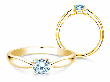 Engagement ring Joy in 14K yellow gold with diamond 0.25ct H/SI