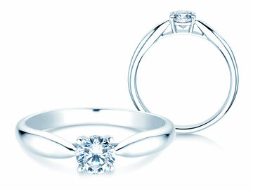 Engagement ring Joy in 14K white gold with diamond 0.25ct H/SI